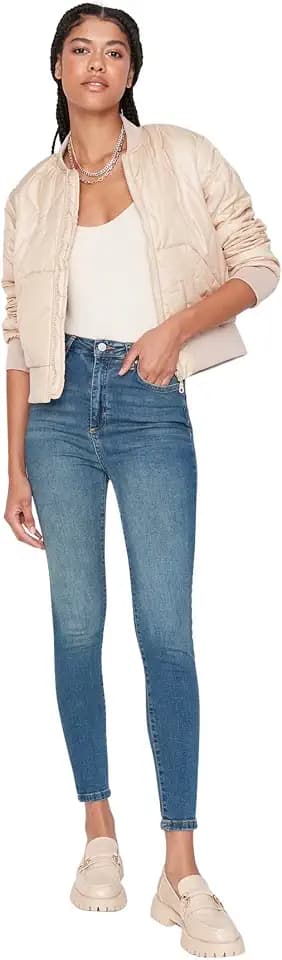 TRENDYOL Damen Herren Hoher Bund Skinny Jeans