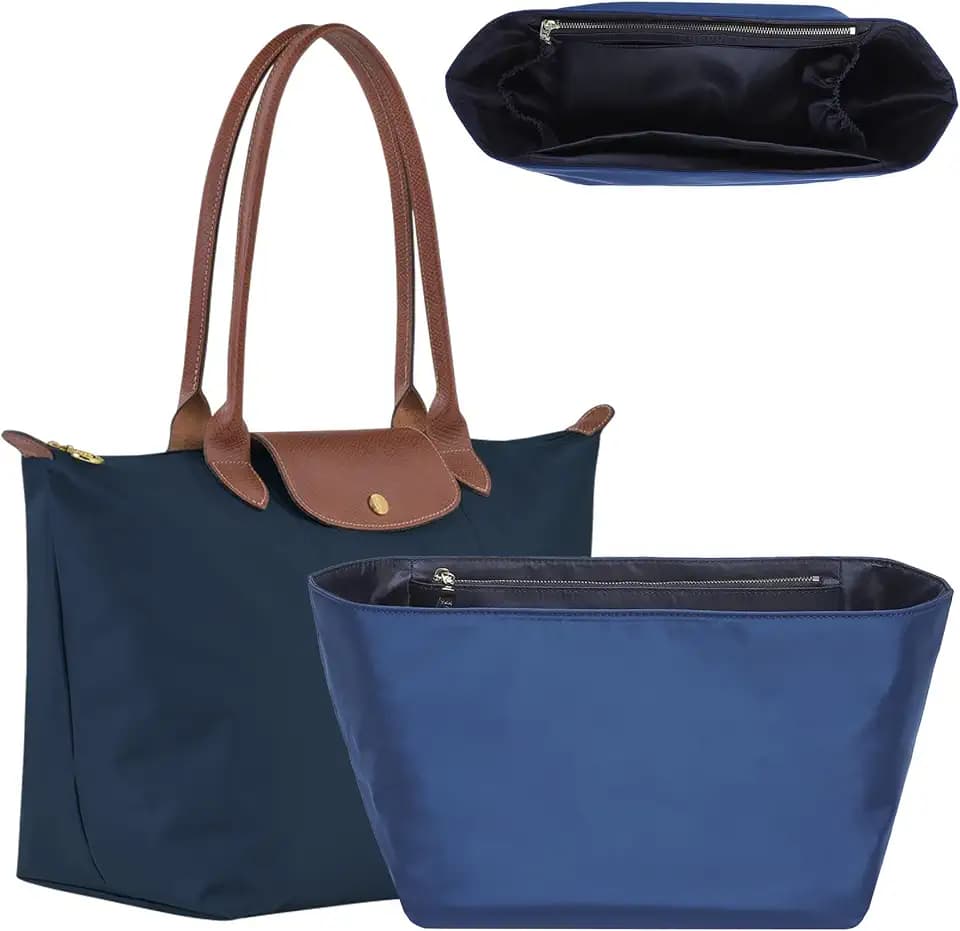 Nylon Purse Organizer Insert for Longchamp Le Pliage Large Tote Bags