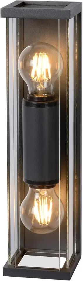 Lucide CLAIRE MINI - Wandleuchte Außen - 2xE27 - IP54 - Anthrazit