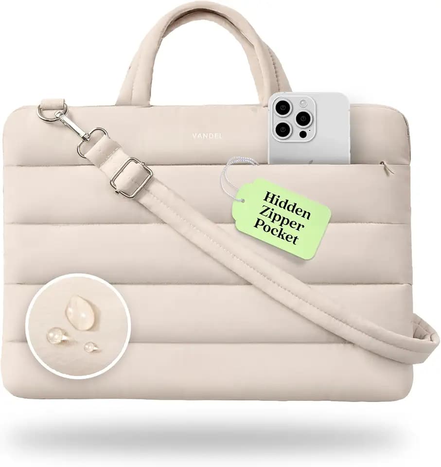 Vandel 15-16 inch Laptop Carrying Case Sleeve w. Strap, Shoulder Bag Handle