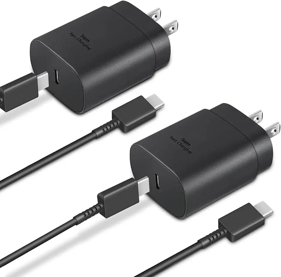 Type C Charger Fast Charging 2-Pack 25W Long 6FT USB C Cable