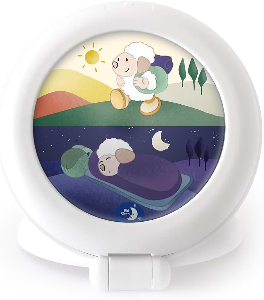 Pabobo Kid'Sleep Globetrotter Kompaktes Nachtlicht und Wecker, für Tag und
