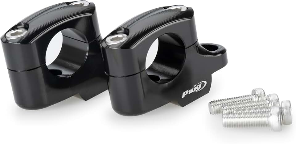 Puig 22180N Pullback Lenkerklemmen modellspezifische Ausführung, Schwarz