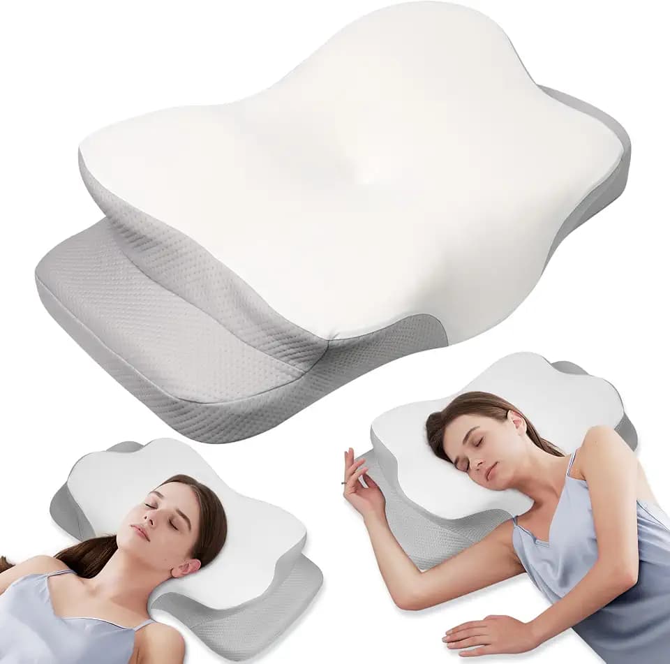 MULISOFT Seitenschläferkissen Memory Foam Nackenkissen Ergonomisches Kissen