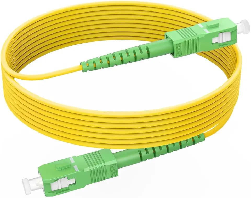 Single Mode SCA to SCA Fiber Optic Internet Cable, 10ft/3m