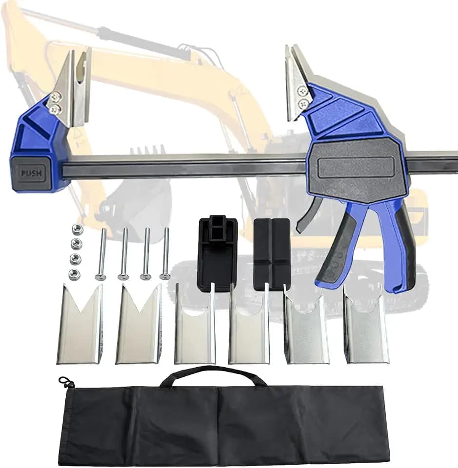18” Hydraulic Coupler Clamp Tool, 4 Duo-Jaw Sets and 2 V-Jaws Hand Tool