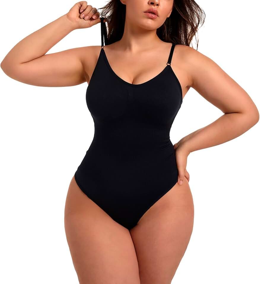 Shapewear Damen Body Shper Bauchweg Bodysuit Formender Vielseitige Frauen atmungsaktiven Materialien mit Verstellbarer Bequemer Shapewear Damen stark formend Bodys für Damen