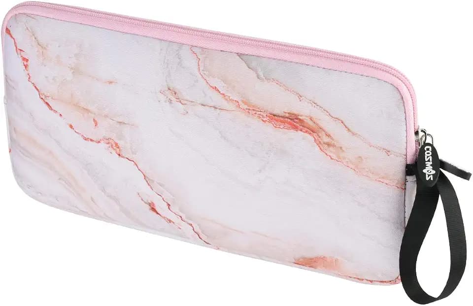 Neoprene Carrying Keyboard Sleeve Case Bag Protection Pouch Compatible with Magic Keyboard 1 & 2, Wireless Keyboard, Magic Mouse, Magic Trackpad and Wireless Trackpad (Pink Marble Pattern)