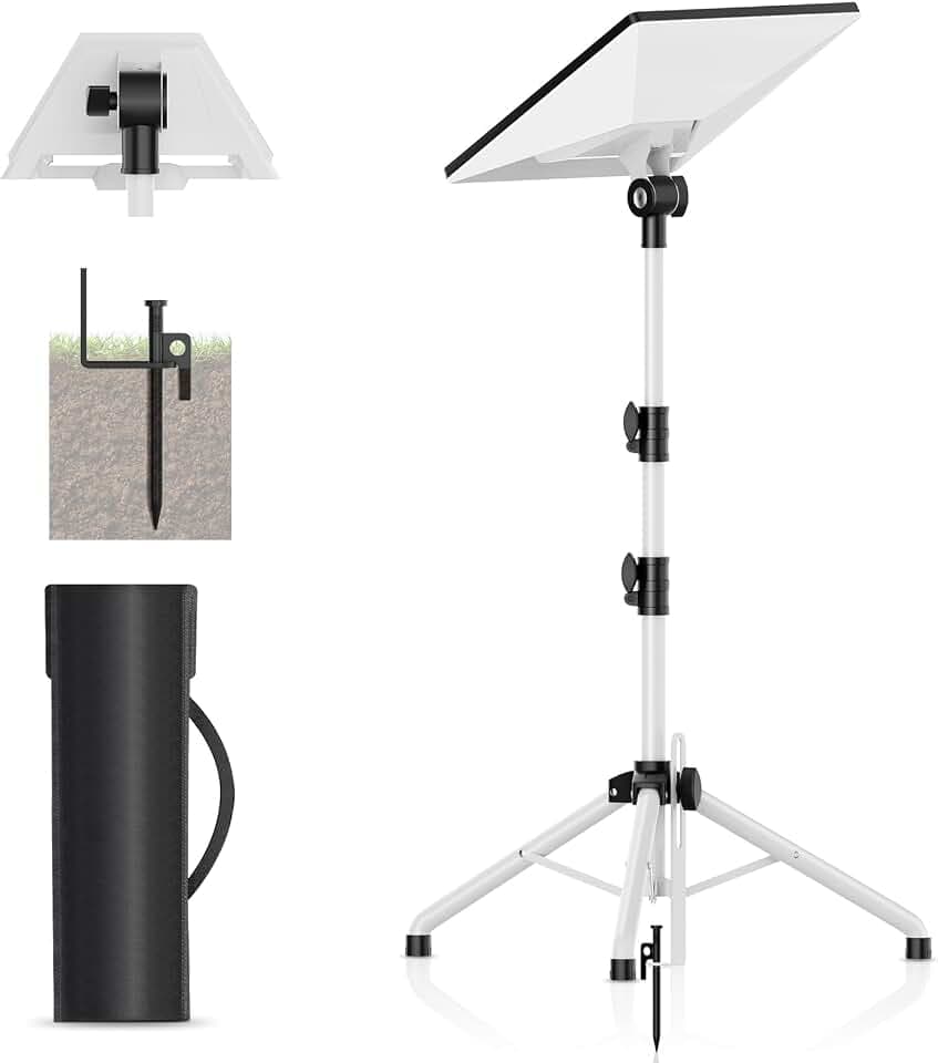 270° Tilt Angle Adjustable Starlink Mini Tripod Stand Mount for RV, Portable Pole Adapter Kit Mini Starlink Mounts for Antenna Tripod, Camping Accessory (White)