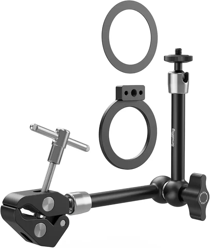 SmallRig Magic Arm Clamp, Phone Mount for Magsafe & Magnetic Adapter Ring
