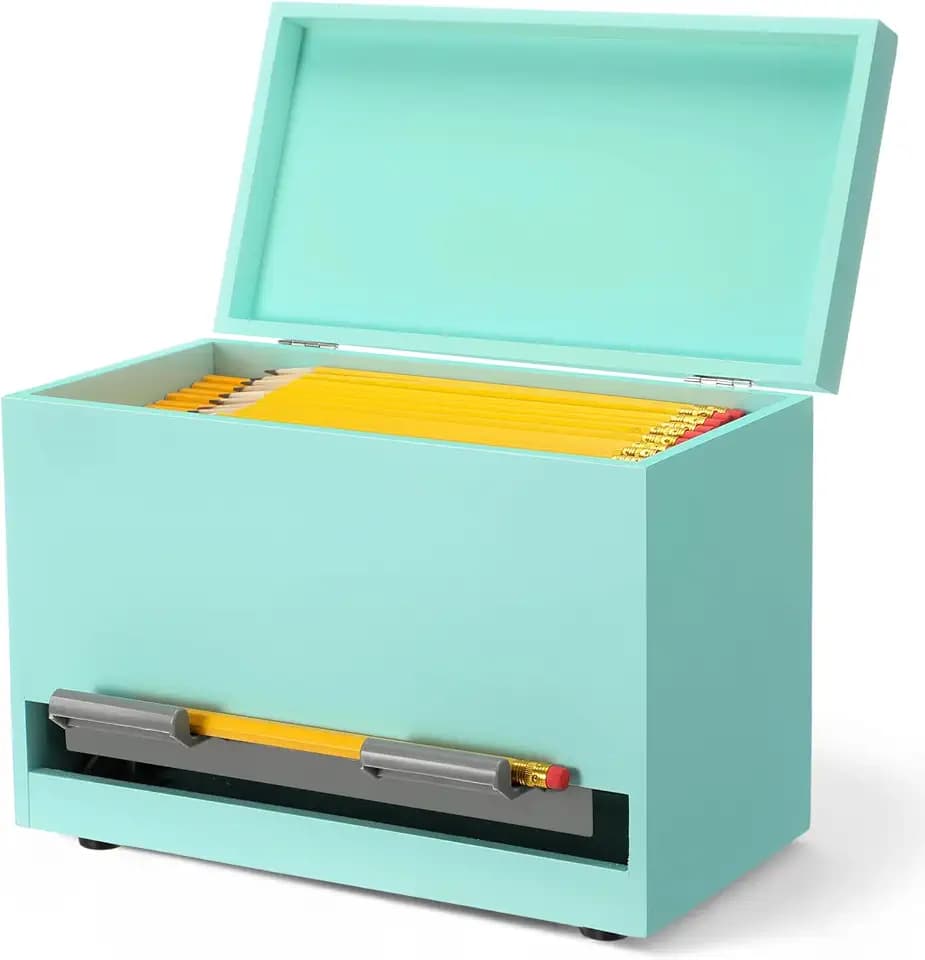 Yalikop 1 Pc Wooden Pencil Dispenser, Classic, Green