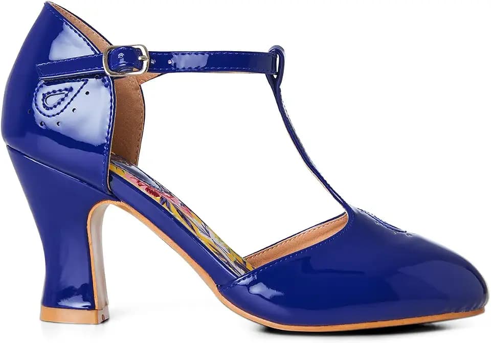 Joe Browns Damen Lackschuhe im Vintage-Stil mit T-stegPumps