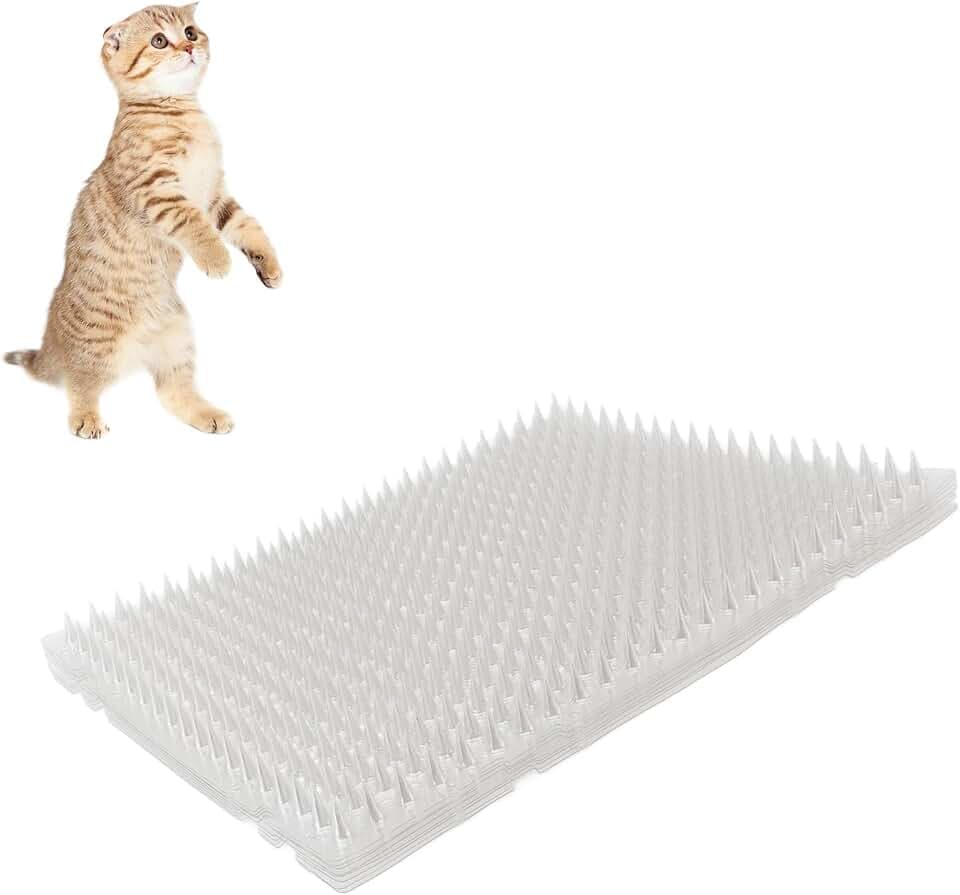 Katzenabwehrmatte, 8 Stück recycelbare Haustier-Abwehrmatte PVC, für Katzen und Hunde Indoor Outdoor, 0,34x0,425 m