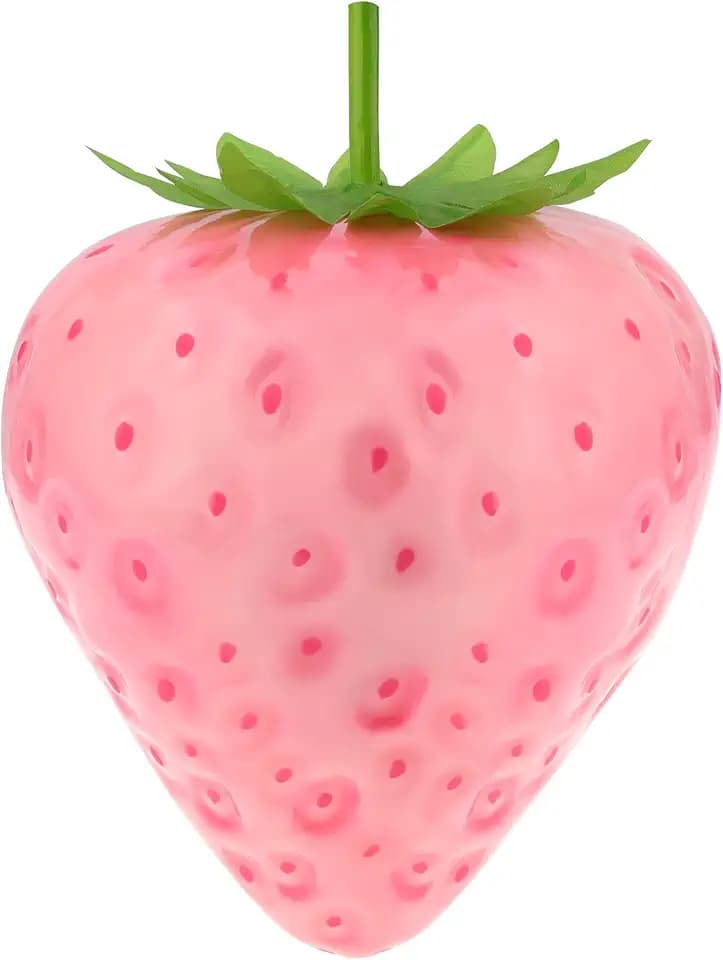 Woration 13" Faux Oversize Pink Strawberry Artificial Fruit Decoration Prop