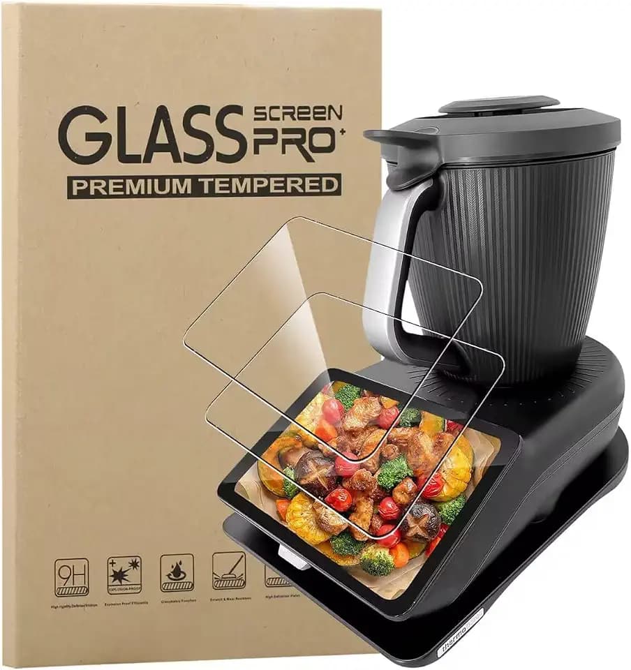MEMELOKA Schutzfolie für Vorwerk Thermomix TM7, 2 Stück [Hohe Empfindlichkeit][Anti-Bläschen][Anti-Fingerabdruck] 9H Härte Anti-Kratzen Gehärtetes Glas Displayschutz