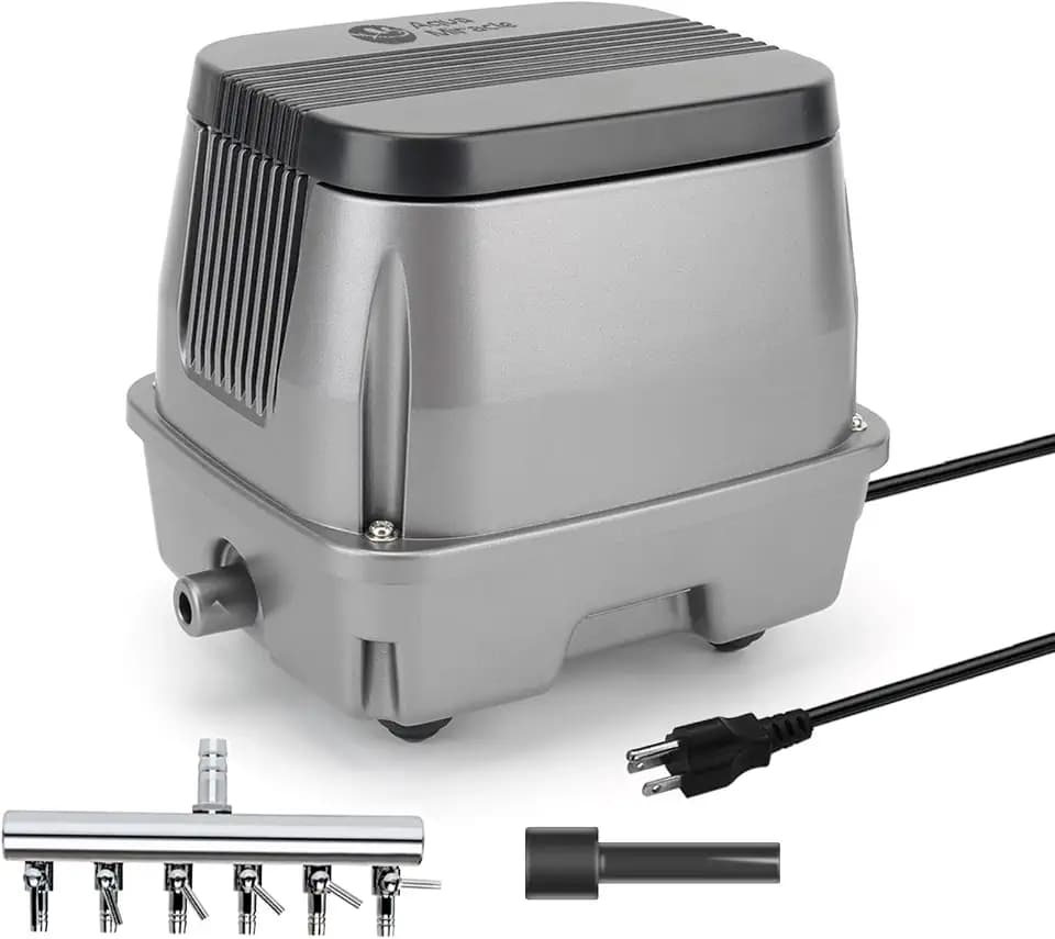 AquaMiracle Linear Air Pump, 950GPH Pond Bubbler Septic Air Pump, Energy-Efficient Pond Aerator for Outdoor Ponds, Aquariums, Hydroponics, Waste Treatment