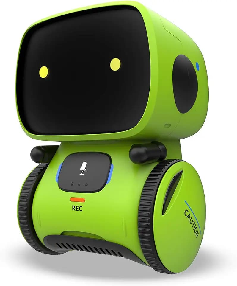 REMOKING Interaktiver Lernroboter für Kinder, Sprechender Roboter mit Musik, Tanz & LED-Augen, Touch- & Sprachsteuerung, Lernspielzeug Geschenk für Jungen & Mädchen ab 3 Jahren (Grün)