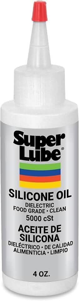 Super Lube Silicone Oil High & Low Temp CST (Clear, 4oz Bottle) | NSF Certified Food Grade & Clean | High and Low Temp Stable