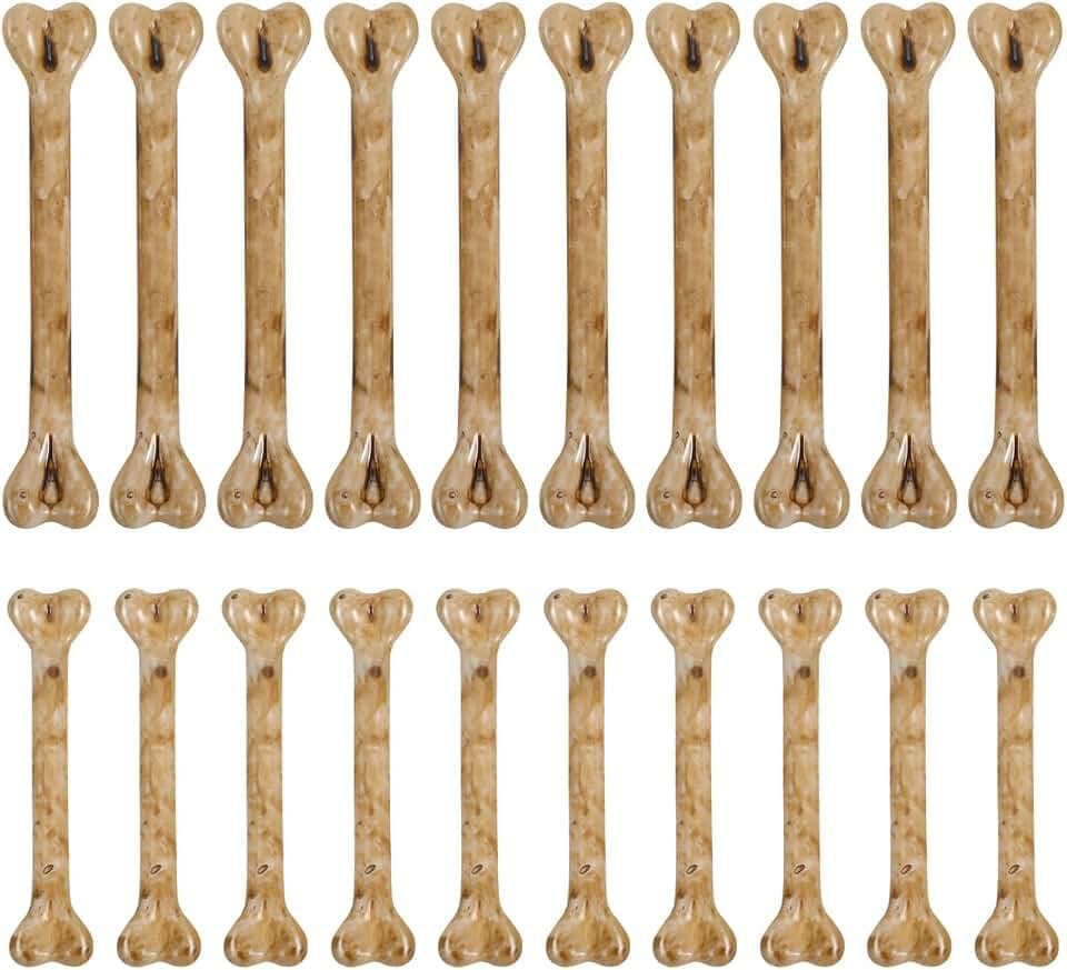 Fake Bones 20-Pack Mini Skeleton Charms Simulation Plastic Halloween Decor