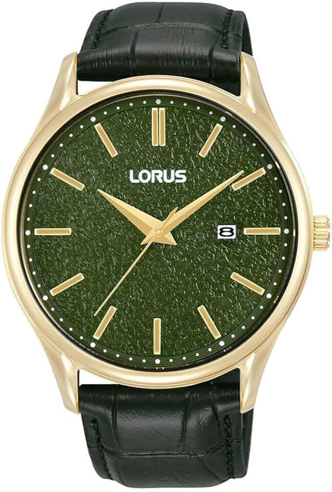 LORUS RH938QX9 Herren-Armbanduhr, analog, Quarz, mit Edelstahlarmband, Schwarz, Band