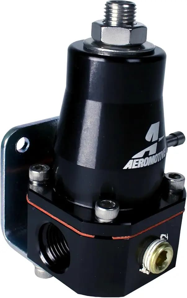 Aeromotive 13136 EFI Fuel Pressure Regulator, Adjustable, 40-75 PSI, 2x -6 Inlet and -6 Return, Black Anodized