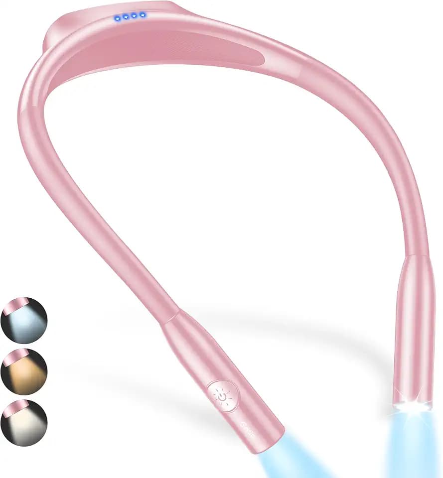 Gritin Book Light, Eye Caring 3 Colors & Dimmable Brightness Reading Light