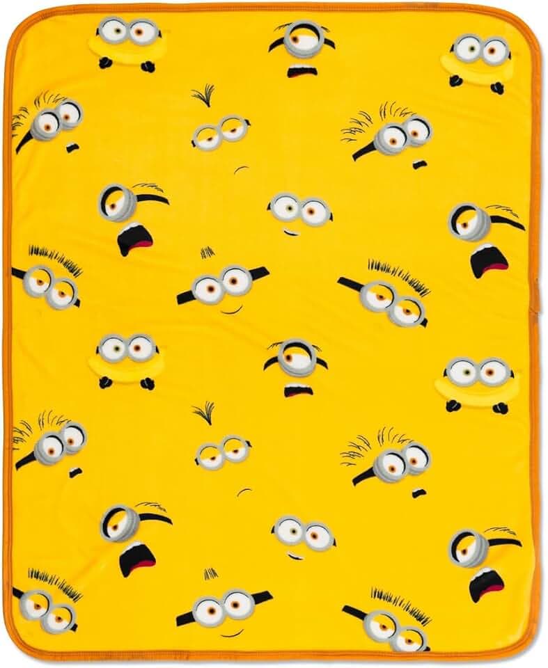 Despicable Me 4 Minions Kids Bedding Super Soft Silk Touch Throw, 40 in x 50 in, (Officially Licensed Product) By Franco