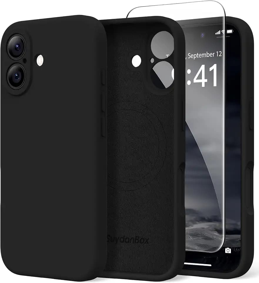 Magnetic for iPhone 16 Case Silicone Black