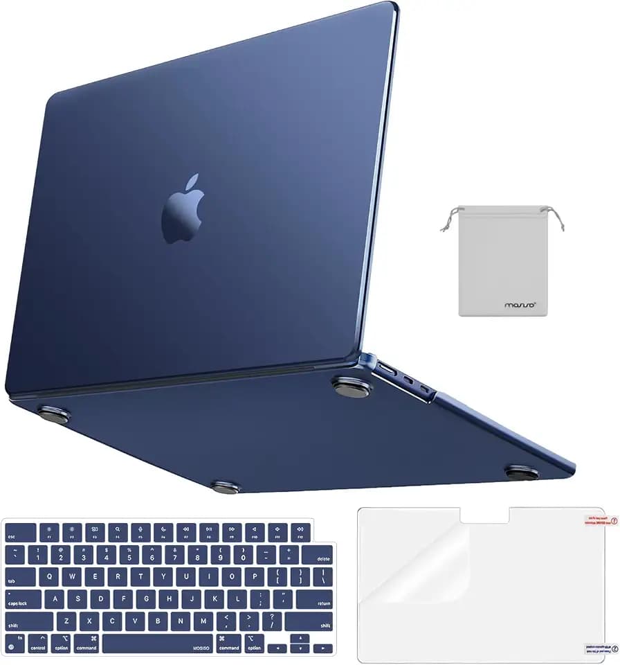 MOSISO Compatible with MacBook Air 15 inch Case M5 2026 M4 M3 M2 2025-2023
