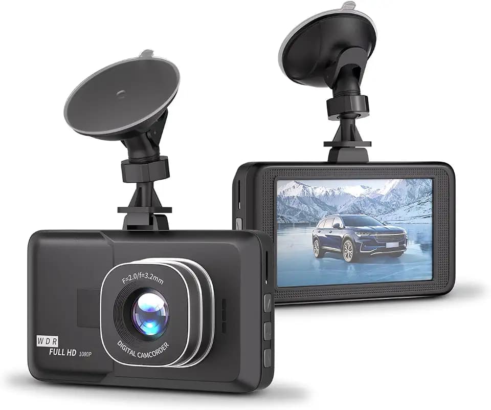 3 Inch 1080p Full HD Dash Cam for Cars, 170 Degree Wide Angle Dashboard Camera with Super Night Vision, 24 Hour Continuous Recording, G-Sensor, Loop Recording and Motion Detection
