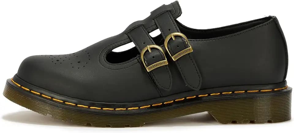 Dr. Martens Women's Vegan 8065 Mary Jane Man Made Material Flat Shoe