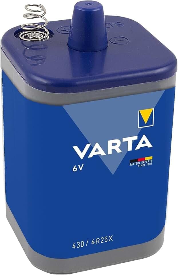 VARTA Batterie 430, Blockbatterie 4R25X, 1 Stück, Zink-chlorid, 6V, Einsatzschwerpunkt in Sicherungsgeräten z.B. Alarmanlagen, Dauerlichtlampen oder Blinklampen