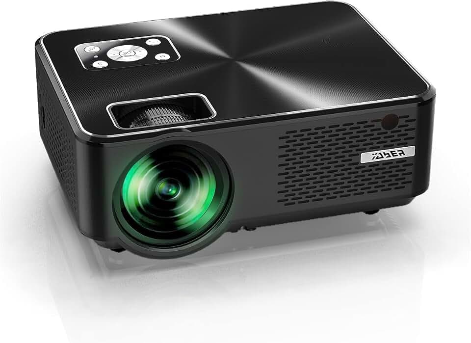 YABER Projektor 5500 Lumen Mini-Projektor 1080P Native Unterstützung 1280 x 800 LED Videoprojektor 200 Zoll Display Heimkino iPhone, Android, Laptop, PC, mit TV/AV/VGA/USB/Hdmi
