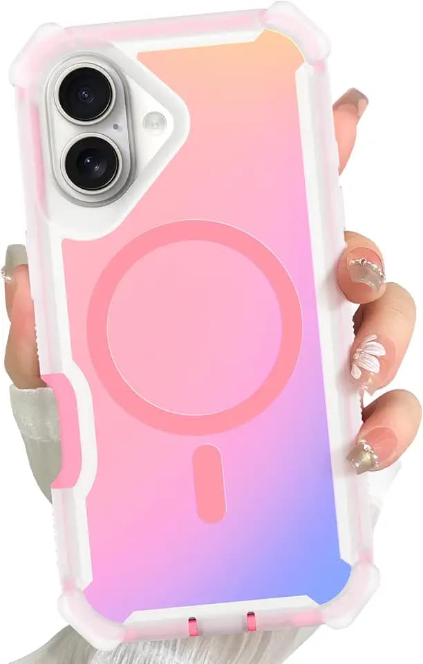 Made for iPhone 17 Case Iridescent Laser, Pink