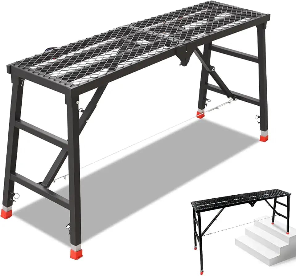 70.9x15.8x35.8-61.4 Inch Foldable Scaffolding Platform
