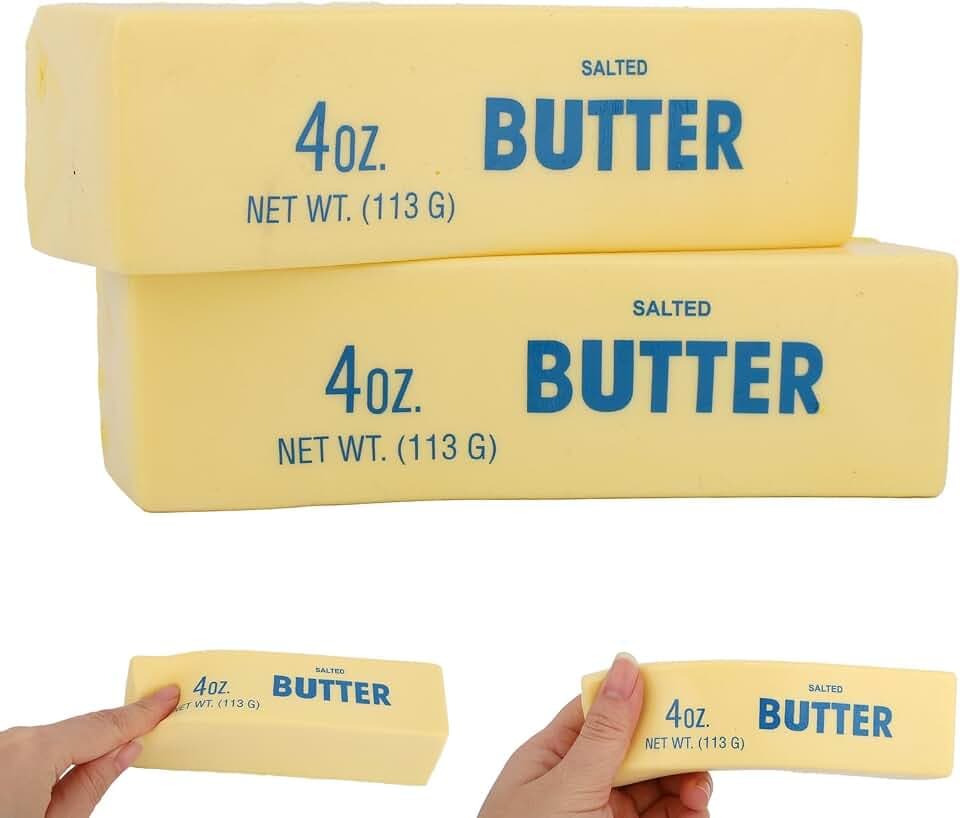 4Stk Butter Stick Quetsch Spielzeug, Ultra Weich Langsam Aufsteigend Lebensmittel Geformte Quetsch Fidget Spielzeuge Perfekt für Erwachsene Party Geschenke & Geburtstags Geschenke