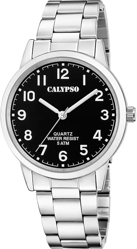 Calypso Herrenuhr Analog aus Edelstahl 316l Silberfarben