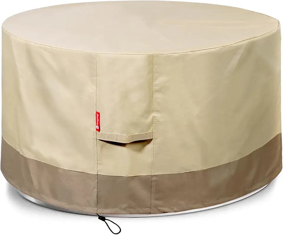 SheeChung Fire Pit Cover Round 44"D x 24"H,Waterproof 600D Polyester