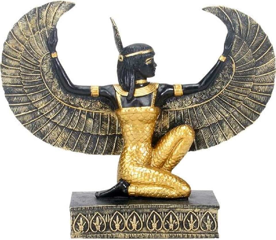 SUMMIT COLLECTION Ancient Egypt Black and Gold Maat Statuette
