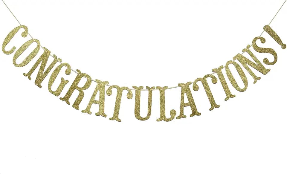 Congratulations Banner, Graduation Party Decor