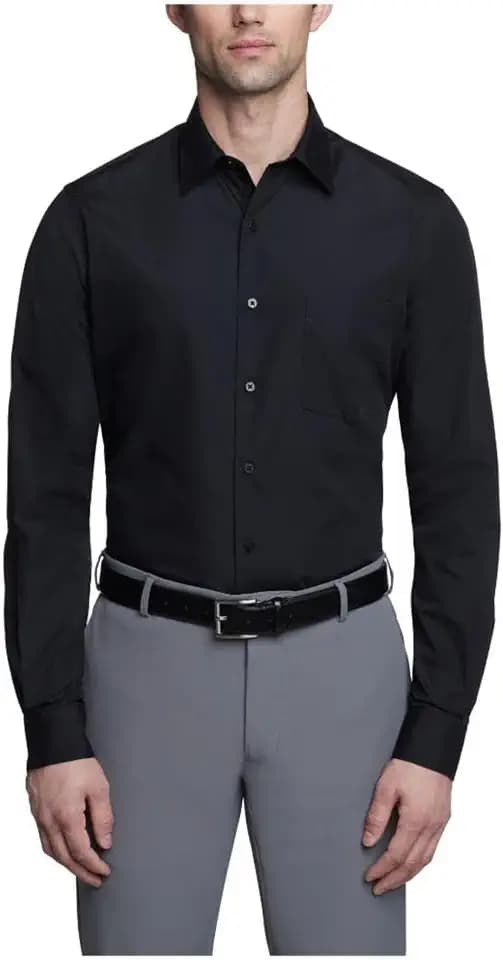 Van Heusen Men's Dress Shirt Fitted Poplin Solid