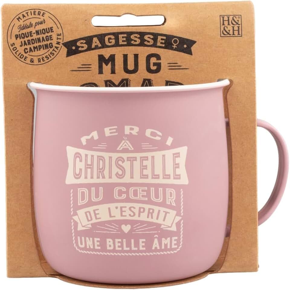 MUG NOMADE - Tasse für Tee und Kaffee, personalisierbar, Christelle – Geschenk für Damen und Herren