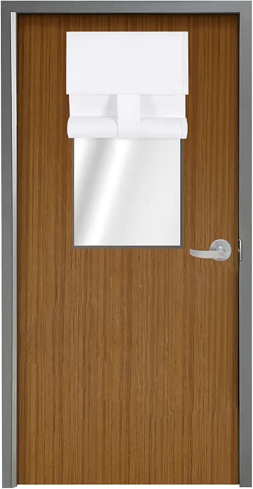 WdFour Classroom Lockdown Blackout Curtain 8W x 36L Bleach White，1 Panel.