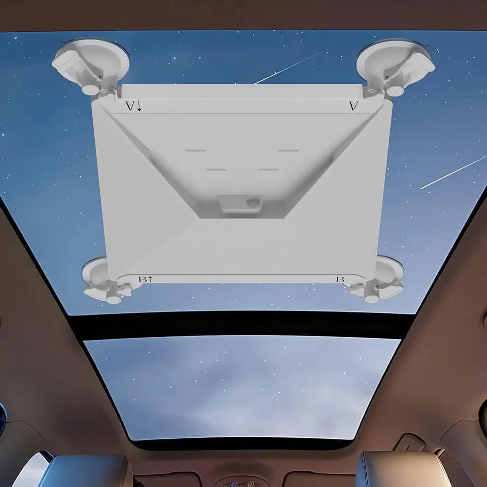 Mwin Starlink Mini Suction Cup Mount for Car, Starlink Mini Accessories Kit with 2 Replaceable Suction Cups, Automotive Sunroof Mechanicals, Strong Grip for RVs Windows, Boats, and Road Trips (White)