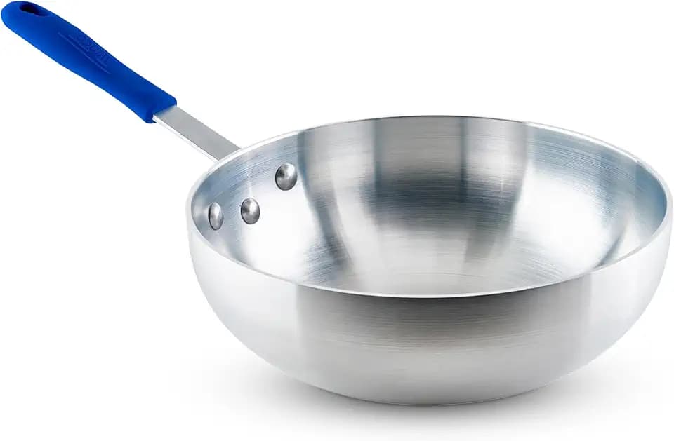 Winco Aluminum Stir Fry Pan, 11-Inch,Silver