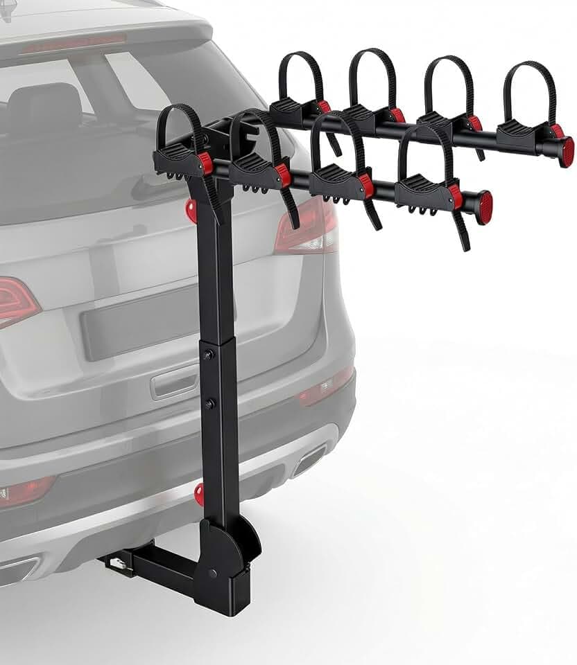 Bike Rack for Car, 265 LBS 4 Bike Rack Hitch Mount with 2'' Hitch Receiver