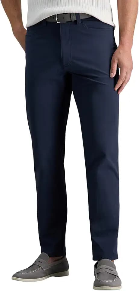 Haggar Sport Men’s Straight Fit Performance Stretch 5-Pocket Tech Pant