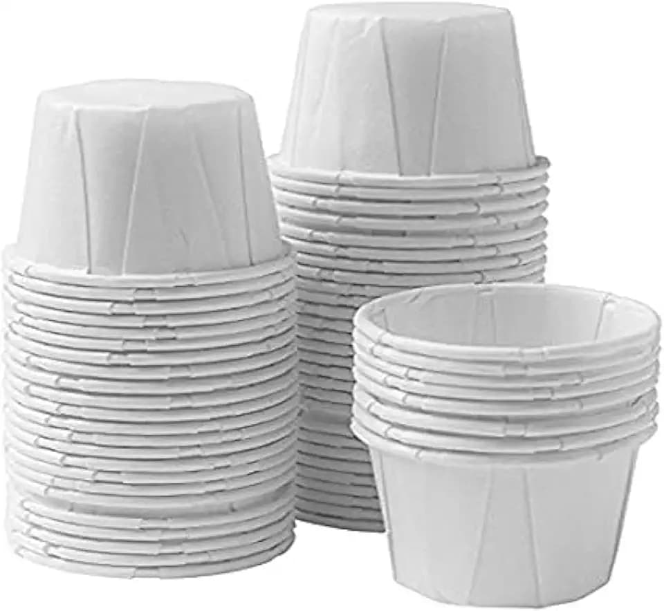 Vakly Paper Souffle Cups 1 oz Disposable Portion & Medicine Cups 500 Pk