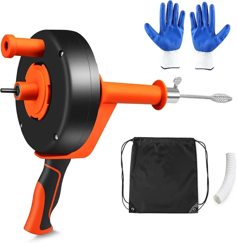 Rohrreinigungsspirale, Spirale abfluss rohrreinigung, Abflussreiniger Spirale mit 10m elektroplattierte Feder, Abflussspirale Rohrspirale für Küche,Waschbecken, Dusche, Badewanne