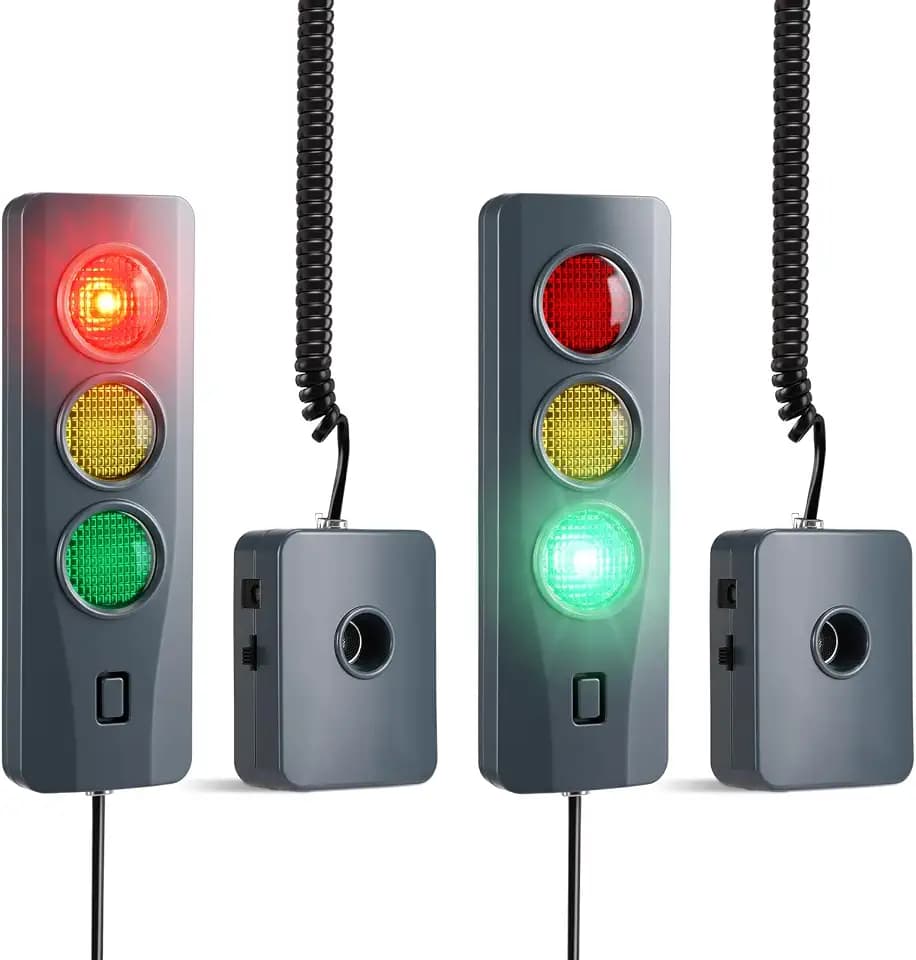 Outus 2 Pcs Advanced Garage Parking Aid with LED Light Garage Parking Sensor with Color Changing Distance Indicator for Car Safe, Set Stop Distance 7.8 ft - Mount Install